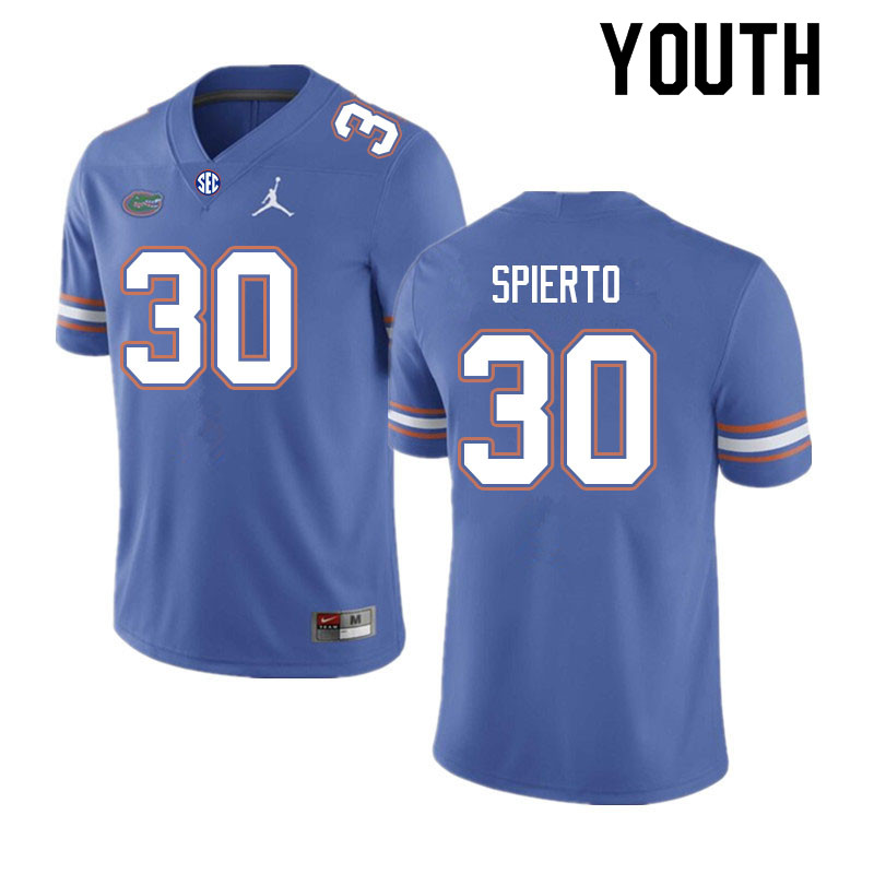 Youth #30 Taylor Spierto Florida Gators College Football Jerseys Sale-Royal - Click Image to Close